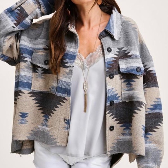 Western Aztec oversized shacket - Picture 3 of 3